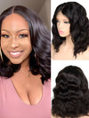 Glam Wavy Collection Body Wave Wig Curly Lace Closure Wig 100% Human Hair